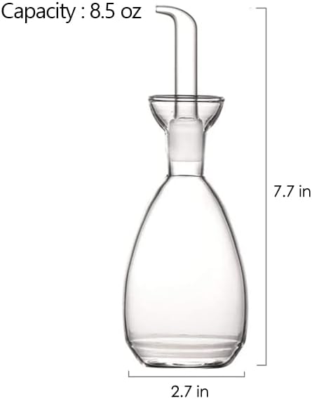 Affogato Glass Oil Bottle with Spout, Olive Oil Dispenser Vinegar Drizzler
