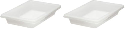 Rubbermaid Commercial Products Food Storage Box/Tote for Restaurant/Kitchen/Cafeteria, 5 Gallon, White (FG350600WHT) (Pack of 2)