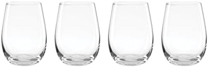 Oneida 896425 5 Oclock Stemless Wine Glasses, Set Of 4