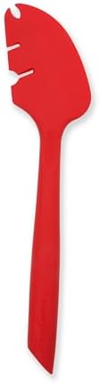 Silicone Spatula ONE Mixer Beater Scraper and Spatula, Cherry Red