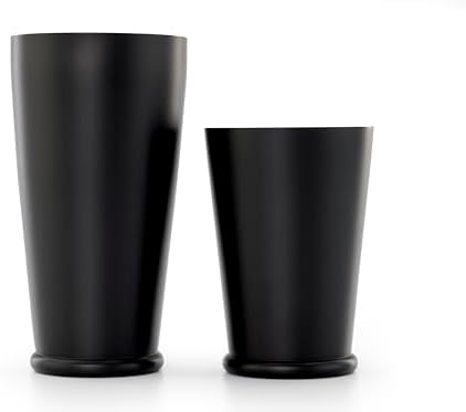Barfly Cocktail Shaker Set with Weighted Bottom, Deluxe 18 and 28 oz, Matte Black