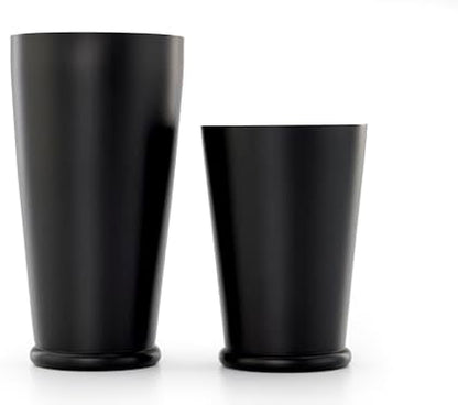 Barfly Cocktail Shaker Set with Weighted Bottom, Deluxe 18 and 28 oz, Matte Black