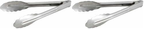 Winco Coiled Spring Heavyweight Stainless Steel Utility Tong, 7-Inch (Pack of 2)
