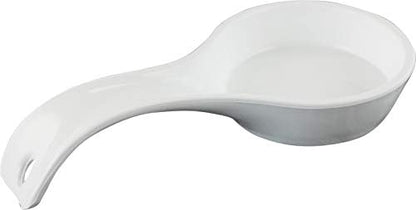 Reston Lloyd Kitchen Counter Utensil Spoon Rest, Ladles, Spaghetti Forks, & Spatulas, Durable BPA-Free Plastic – Dishwasher Safe, Décor, Space Saving Hanging Hole on Handle, White