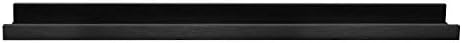 MCS Picture Ledge Shelf, Room Decor Floating Shelf, Black Woodgrain, 35 Inch