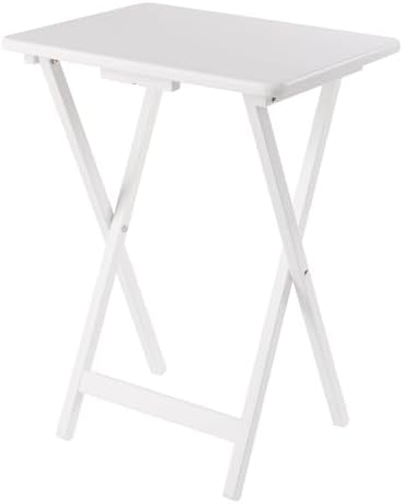 Winsome Alex Set of 4 Foldable Snack Tables with Storage Rack