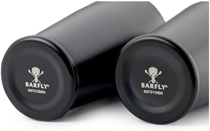 Barfly Cocktail Shaker Set with Weighted Bottom, Deluxe 18 and 28 oz, Matte Black