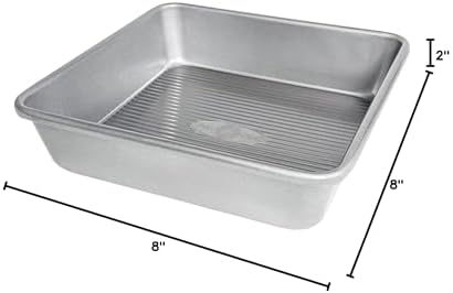 USA Pan Bakeware Seamless Nonstick Square Baking Pan, 8 x 8 x 2