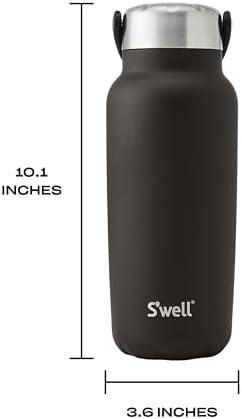 S'well Recycled Stainless Steel Explorer with Insulated Lid and Handle, 32oz, Onyx, Triple Layered Vacuum Insulated Containers Keeps Drinks Cold for 42 Hours and Hot for 10