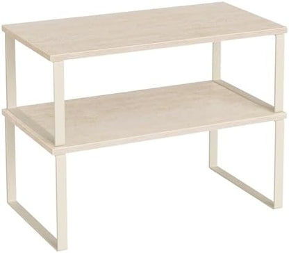 SONGMICS Cabinet Organizer Shelf, Set of 2 Spice Rack, Kitchen Storage