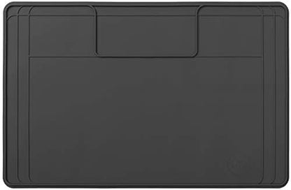 The Original Under Sink Mat - Silicone Waterproof mat, Trimmable, Easy to Clean, Kitchen cabinet liner, Under sink protector mats, Drip Tray with Lip (Dark Gray, 31" x 22")