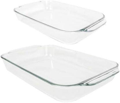 Pyrex 233 3-Quart & 232 2-Quart Glass Casserole Baking Dishes - Made in USA