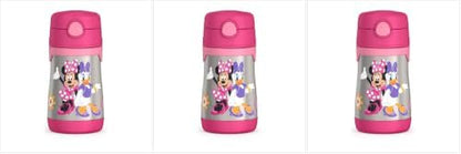 THERMOS Vacuum Insulated Stainless Steel 10oz Straw Bottle, MINNIE MOUSE (Pack of 3)