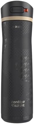 Contigo x Ally Love Ashland Chill 2.0, Stainless Steel, Spill Proof Water Bottle with AutoPop Easy Lean Lid, BPA Free, 24oz, Licorice
