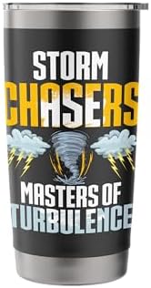 Storm Chasing, Weather Tornado Hunter & Hurricane Chaser Stainless Steel Insulated Tumbler