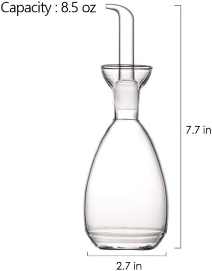 Affogato Glass Oil Bottle with Spout, Olive Oil Dispenser Vinegar Drizzler