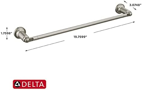 Delta Saylor (1-Pack) 18'' Towel Rack for Bathroom Stainless Steel Towel Bar for Bathroom Wall Towel Holder Rod Wall Mounted 73518-SS