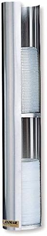 San Jamar Lid Dispenser, Wall Mount Storage for Cup Covers in Commercial or Home Kitchen, Compatible with 12 - 24 Oz Lids, 23.5" Long, 1 Count, Stainless Steel