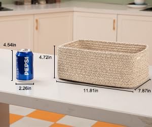 OIASKET 6 Pack Storage Baskets for Shelves, Small Baskets for Shelves, Cute