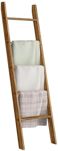 VASAGLE 5-Tier Blanket Ladder, Modern Basic Ladder Shelf