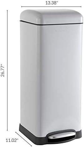 happimess HPM1007C Betty Retro 8-Gallon Step-Open Trash Can