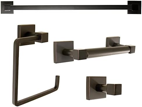Design House Karsen 4-Piece Bath Accessory Set, Oil Rubbed Bronze