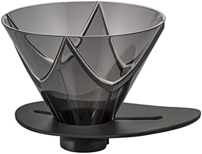 Hario V60 "Mugen" Plastic Coffee Dripper, Size 02, Clear Black