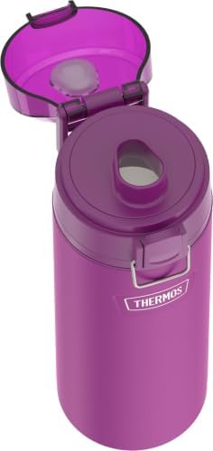 THERMOS ICON SERIES, Stainless Steel Water Bottle with Spout - 24 Ounce, Plum - Vacuum Insulated Water Bottle with Lid
