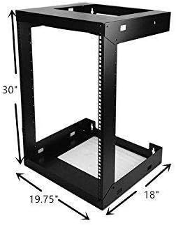 Raising Electronics 15U Wall Mount Open Frame 19 Inch Server Equipment Rack