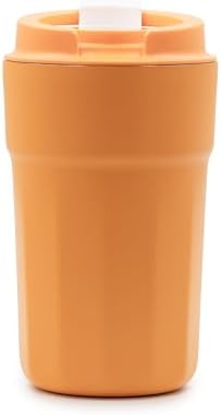 Vapur All Purpose Reusable Insulated Tumbler Cup with Flip Top Lid, Perfect for Morning Coffee and Ice Cold Drinks, Ideal for Travel and Fits in Most Cup Holders, 12 Ounce, Apricot, Pack of 1