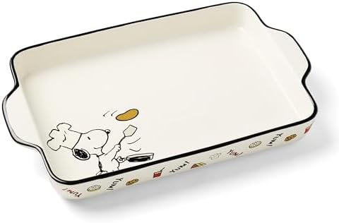 Lenox Chef Snoopy Stoneware Rectangular Baking Dish