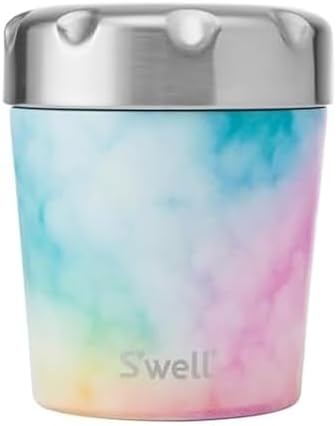 S'well Stainless Steel Ice Cream Chiller, 16oz, Candy Cloud, Triple Layered Vacuum Insulated Container Keeps Ice Cream Frozen For Up To Four Hours, BPA Free