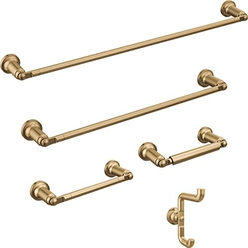 Delta Saylor (1-Pack) 8'' Towel Rack for Bathroom Champagne Bronze Towel Bar for Bathroom Wall Hand Towel Holder Rod Wall Mounted Kitchen Towel Holder 73508-CZ