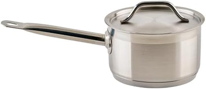 Winco 2 qt Stainless Steel Sauce Pan with Lid and Cover