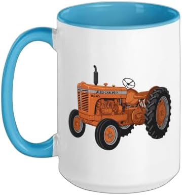 Vintage Allis-Chalmers WD 45 Classic Tractor Ceramic Mug, Blue/White, 15oz