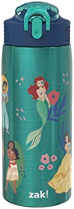 Zak Designs Disney Princess 19 oz Leak-Proof Kids Water Bottle With Straw