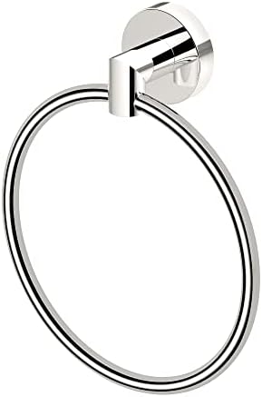 Gatco 4312 Glam Towel Ring, Polished Nickel | Wall Mounted 6.5" Towel Ring for Bathroom | Hand Towel Holder for Bathroom, Kitchen