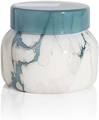 Capri Blue Modern Marble Jar Candles - Luxury Scented Candles for Home - Long Lasting Soy Wax Blend - Scented Home Decor Gifts - Volcano (8 oz)