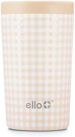 Ello Jones 11oz Insulated Stainless Steel Leakproof Travel Mug, Beige