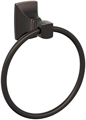 Amerock BH36012ORB | Oil Rubbed Bronze Towel Ring | 7-7/16 inch (189 mm) Width Towel Holder | Highland Ridge | Hand Towel Holder for Bathroom Wall | Small Kitchen | Bath Accessories