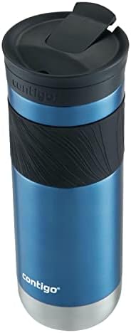 Contigo Byron Vacuum-Insulated Stainless Steel Travel Mug, 20oz - Leak-Proof Lid, BPA-Free, Blue Corn - Perfect Reusable Cup for Coffee or Water; hot and cold beverage holder