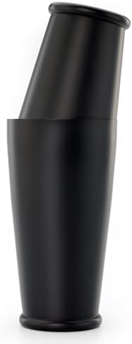 Barfly Cocktail Shaker Set with Weighted Bottom, Deluxe 18 and 28 oz, Matte Black