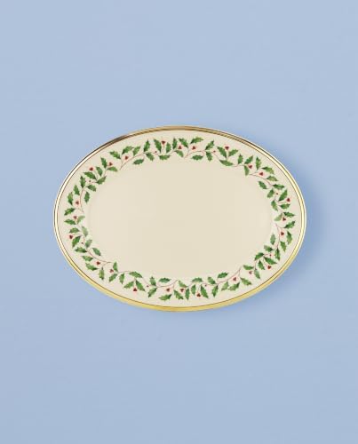 Lenox Holiday Oval 13-Inch Porcelain Christmas Serving Platter