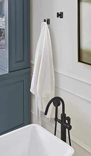 Amerock BH36010MB | Matte Black Single Robe Hook | 2-1/8 inch (54 mm) Length Towel Holder | Highland Ridge | Towel Hook for Bathroom | Bathroom Hardware | Bath Accessories