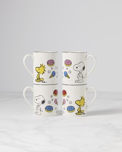 Lenox Chef Snoopy Porcelain Mug Set for 4