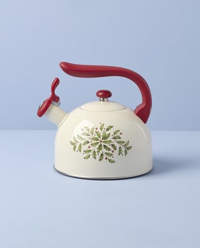 Lenox Holiday Aluminum Christmas Tea Kettle, 84oz