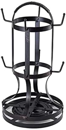 Gourmet Basics by Mikasa 5158729 Metal Rotating 8-Cup Mug Tree, Antique Black