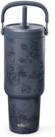 Ello Oasis Go+ 32oz Insulated Stainless Steel Tumbler with Straw, Porcelain