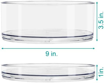 Sorbus Lazy Susan Organizer, Clear Turntable Organizer (Tall + 2 Flat)