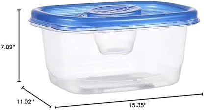 Glad GladWare To-Go Medium Rectangle Snack Containers, 24 Oz, 4 Count, 6-Pk